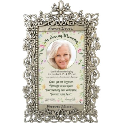 Always Loved Funeral Card Frame | Memorial Tribute Display for Loved Ones