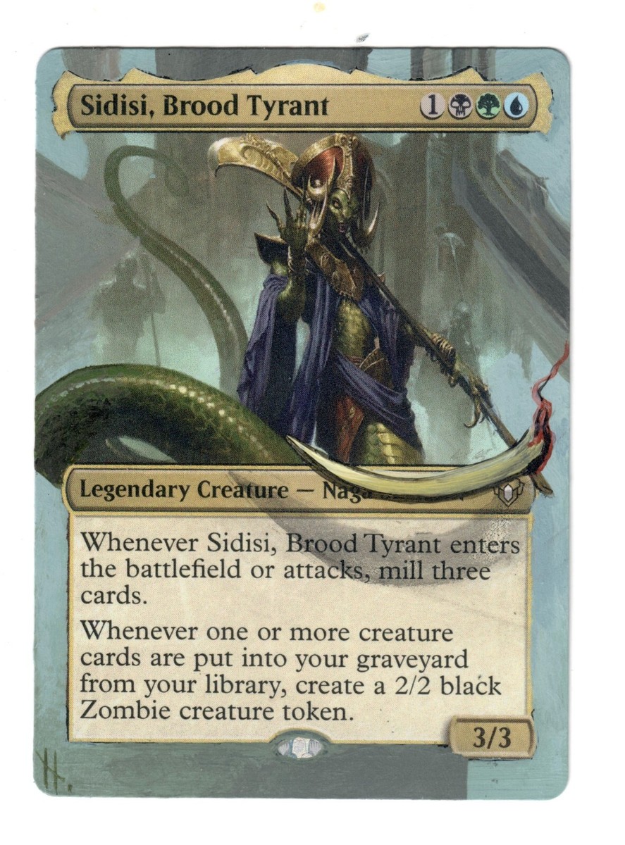 Sidisi Brood Tyrant Altered Art MTG Magic Borderless Zombie