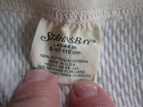 Vintage St. John's Bay Men's Large Thermal Long Johns Pajama Set Shirt Pants USA - Picture 4 of 18