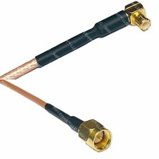 USA-CA RG316 MCX MALE ANGLE to SMA MALE Coaxial RF Pigtail Cable