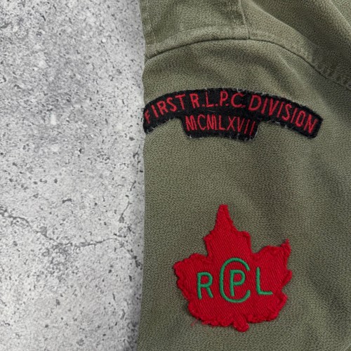 Polo Ralph Lauren M65 Military Army Combat Field Patch Mens Jacket Olive Size L - Picture 9 of 21