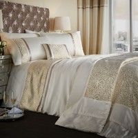 Luxor Jacquard Double Duvet Cover Gold Luxor Jacquard Double Duvet Cover Gold