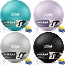 65 CM GYM YOGA BALL EXERCISE SWISS FITNESS PREGNANCY BIRTHING ANTI BURST + PUMP