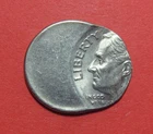 No Date Clad Roosevelt Dime Mint Error - Off Center