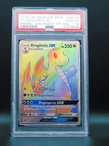 PSA 10 Pokemon Dragonite GX Dragon Majesty Black Star Promo SM156 GEM MINT