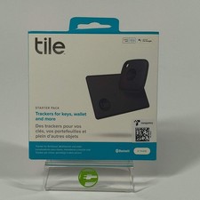 New Tile Card Tracker Bluetooth GPS Tracking Device RE-46002 Black