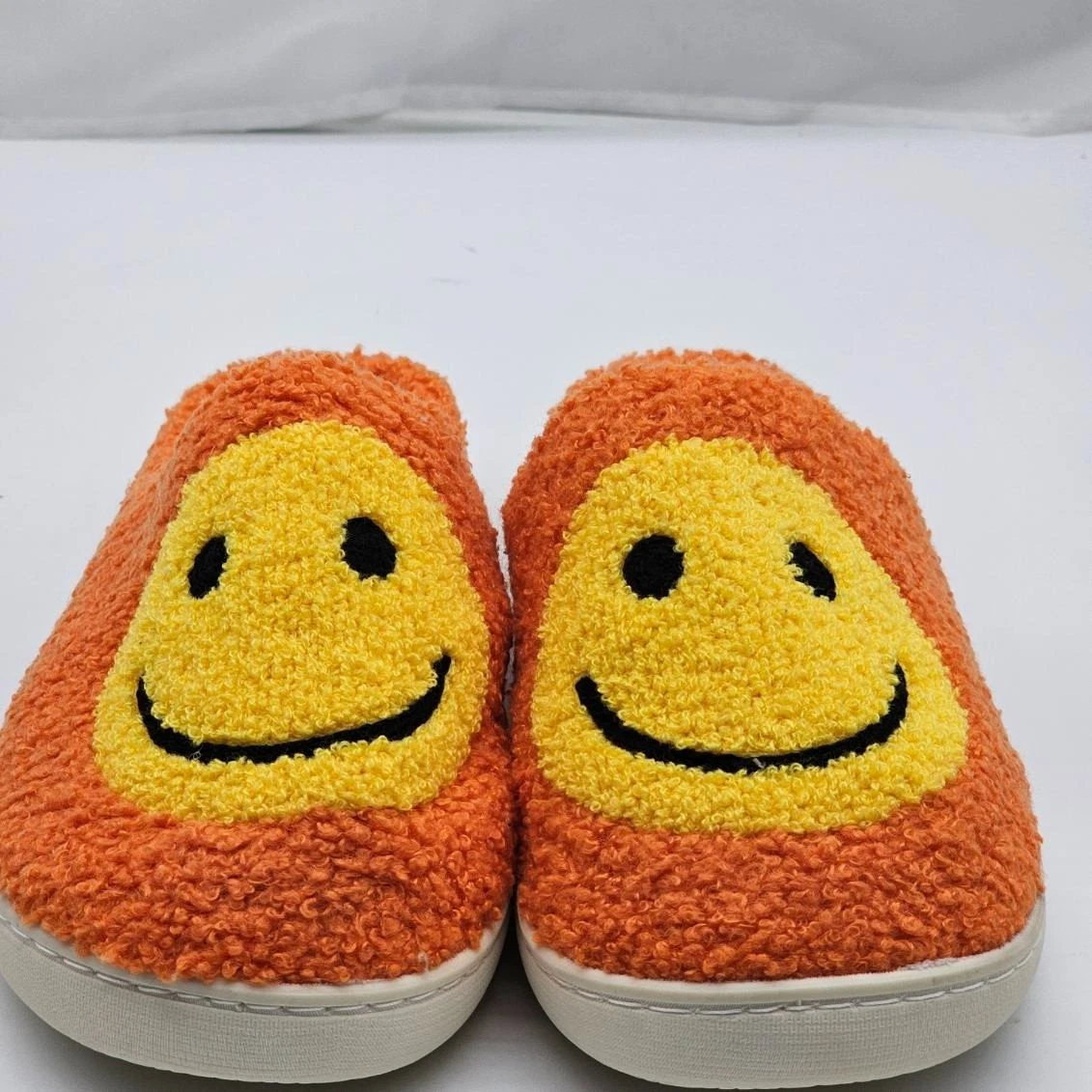 Pantofole Donna Mulo Emoji Foderate In Pelliccia Calda Happy Face