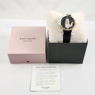NEW Kate Spade Metro Black & Gold Winking Cat Watch KSW1844  display picture 2