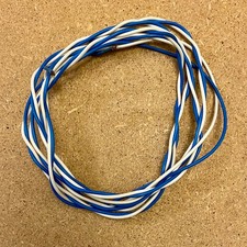 vintage sixties wiring loom - white and blue - copper stranded Selmer spec