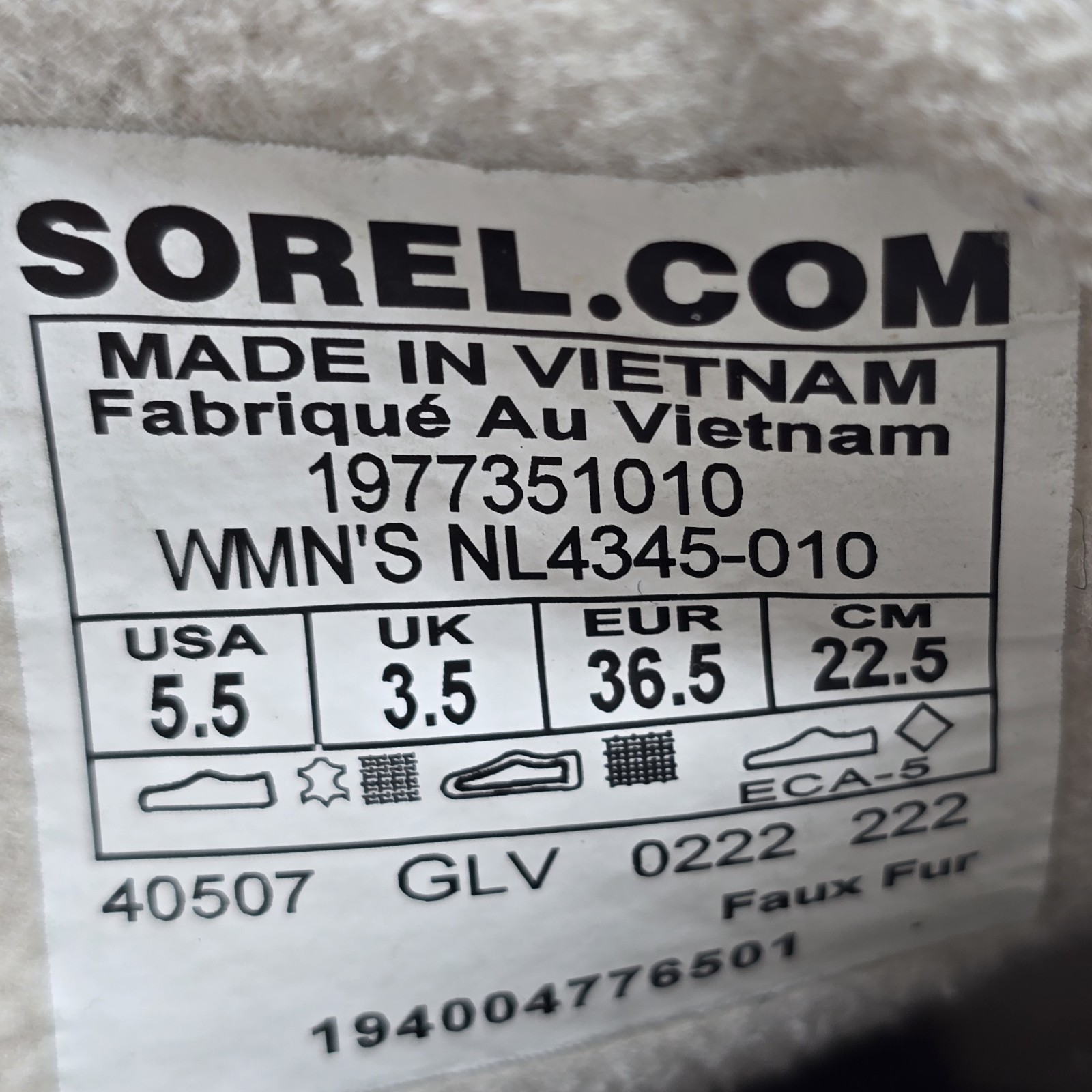 SOREL Womens Boot Shearling Trim Waterproof Black Suede Lace Up 5.5  Cozy Harlow