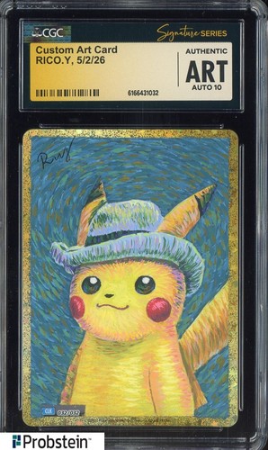 Rico. Y Signed Sketched Pokemon JPN Custom Art Card CGC Authentic AUTO 10