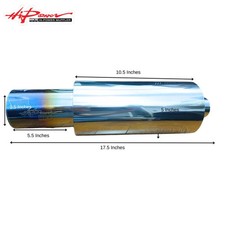Hks Hi-power Titanium Single Exhaust Muffler Inlet 2 Inches Outlet 3.5 Inches Hks Hi-power Titanium Single Exhaust Muffler Inlet 2 Inches Outlet 3.5 Inches