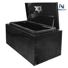 Pickup Trailer Storage Container 30x14x16 Black Aluminum Underbody Tool Box