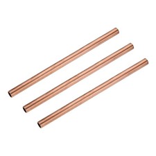 Copper Round Tube 11mm OD 1mm Wall Thickness 200mm Length Pipe Tubing 3 Pcs