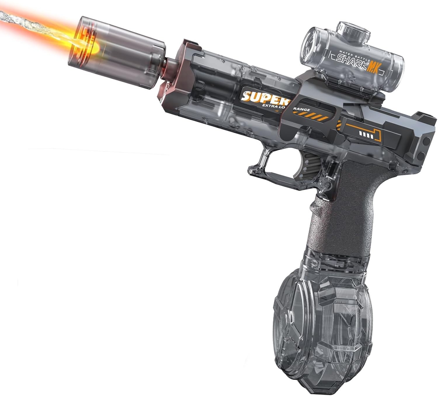 Pistolet à eau électrique USB avec effets lumineux LED bleus