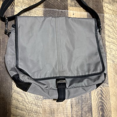 Coach Transatlantic Messenger Bag Gray Laptop Shoulder Travel
