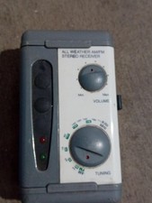 Vintage All Weather AM/FM Stereo Receiver Portable Battery Radio Grey