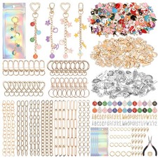 617 Pcs Charms Lip Gloss Keychain Making Kit, DIY Bag Charm Kit Including 32 ...