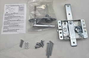 1 Set Garage Door Lock Kit Universal L-Handle Lock with Inside Side Latch Keys..