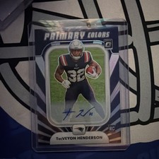 2025 Donruss Optic TreVEYON HENDERSON Primary Colors Auto #'d /199 PATRIOTS 🔥🔥