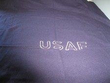 VINTAGE BLUE U.S.A.F. RARE WOOL BLANKET 85X66