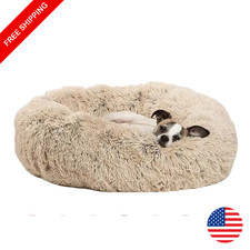 40  90cm Round Pet Bed Plush Dog  Cat Bed Super Soft Winter Warm 6 Sizes