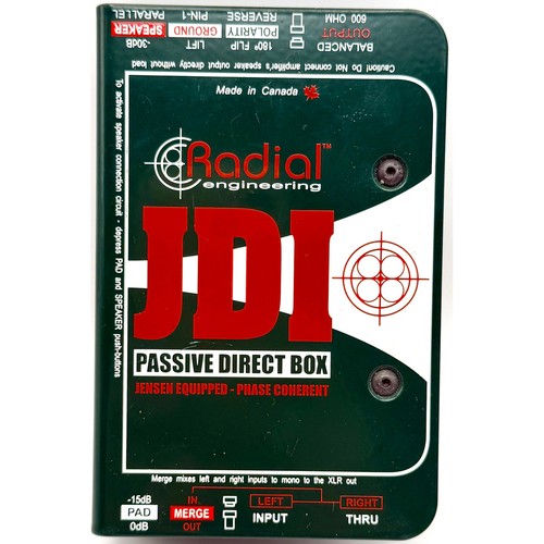 Radial Engineering JDI Passive Direct Box Jensen Transformer Equipped Green