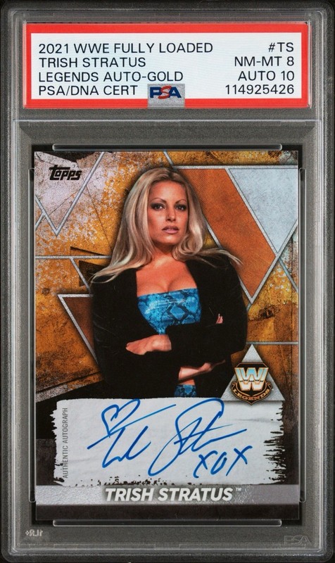2021 Topps WWE Fully Loaded Legends Autographs #LTS Trish Stratus Auto PSA 8