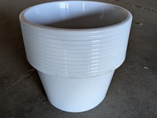 Lot of 12 Ivory Commode Bucket Splash Guards - 10.5" Inside Diameter, 7" Tall