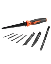 VEVOR Jab Saw 6 in Keyhole Saw Soft Grip Handle 8-In-1 Multi-Blades Drywall Jab