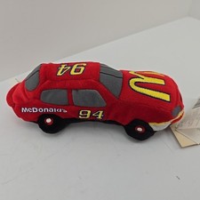 NASCAR Beanie Racers Plush Racing Car Bill Elliott 1998 McDonalds 94 Vintage