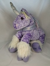 Commonwealth 2001 Plush Unicorn Horse Lavender Purple White Stuffed Animal