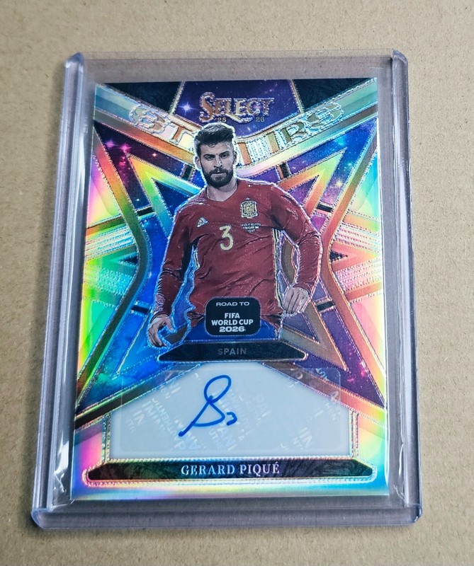 2025/26 SELECT FIFA WORLD CUP GERARD PIQUE SILVER PRIZM STARS AUTO SP !