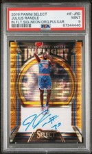 2019 Panini Select #IF-JRD Julius Randle In Flight Auto Neon Orange PSA 9 /35
