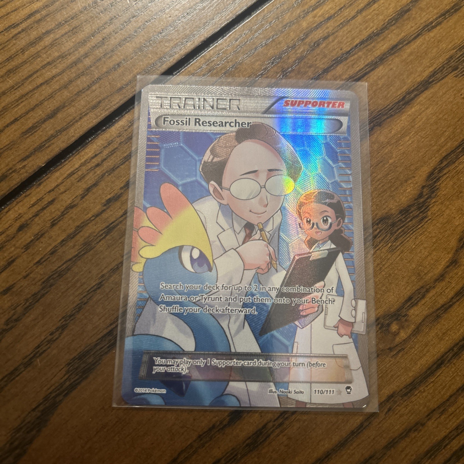 Fossil Researcher Full Art 110/111 XY Furious Fists Ultra Rare Holo Card NM-LP