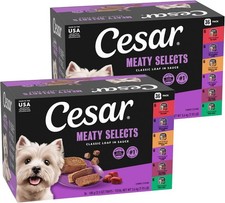 Cesar Wet Dog Food Classic Loaf in Sauce Grilled Chicken, Variety Pack 3.5 oz.