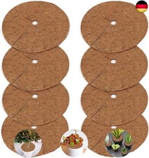AISHOW 8 St&uuml;ck Kokosmatten Kokosscheibe K&uuml;belabdeckung Rund 20cm Kokos M