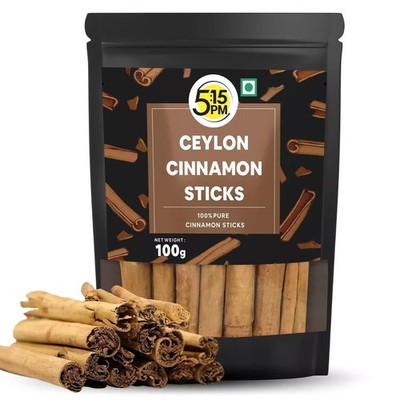5:15PM Ceylon Cinnamon Sticks 100gm Free Shipping World Wide