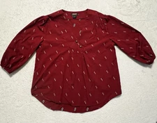 ARIAT CHIMAYO COLLECTION TOP CENTINELA COLLECTION BUTTON V-NECK MEDIUM