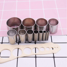12 PCS Hole Hollow Punch Cutter Set with Storage Case,Stainless Steel Round C...