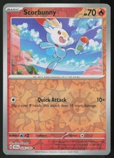 Scorbunny 026/142 Common Stellar Crown Pokemon Reverse Holo Near Mint