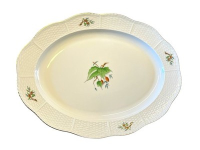 Herend Ungarn Hagebutte Servierplatte 37 x 28 cm Porzellan 1. Wahl Platte 50111