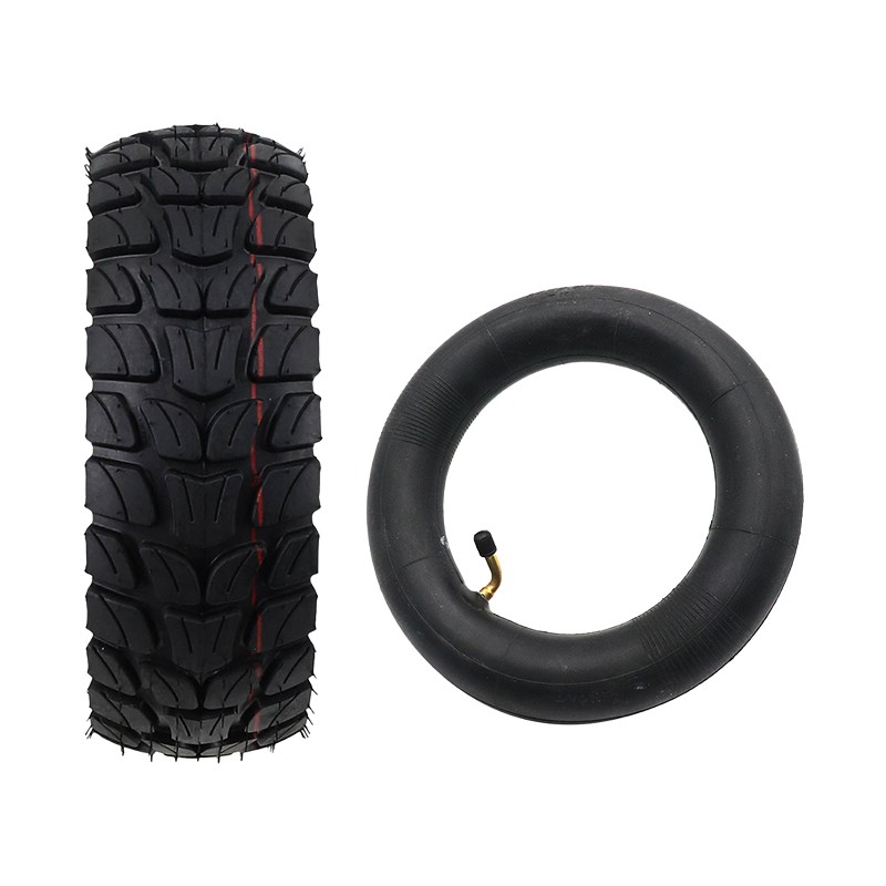 255x80 Tire & 10x2.5 Tube For fit 80/65-6 & 10x3 Bent Valve Stem Apollo Scooter