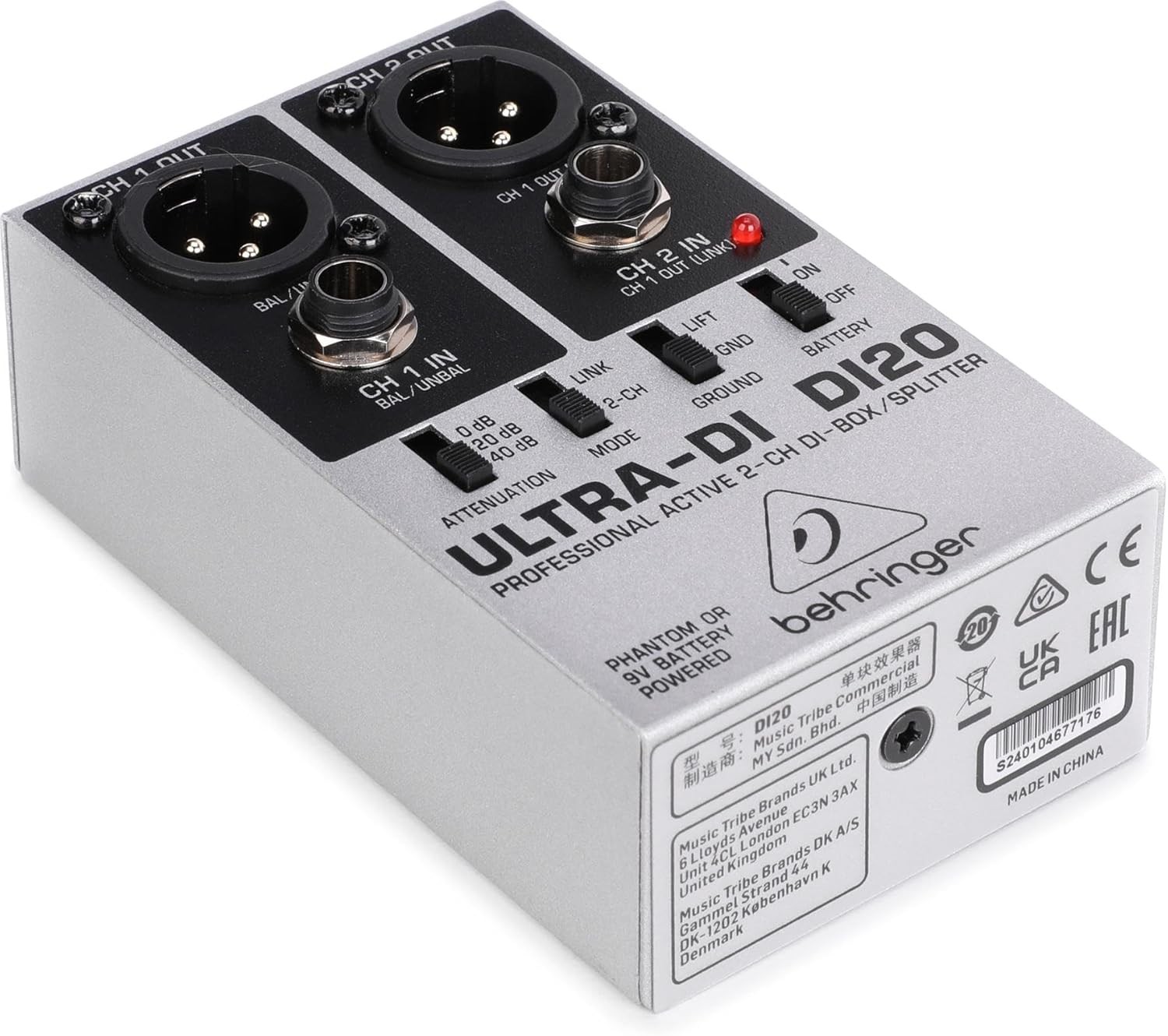 Behringer DI20 Ultra-DI 2 Channel DI Box/Splitter