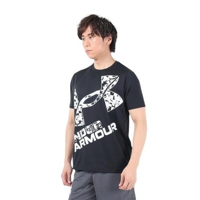 Under Armour Tech XL Logo Short Sleeve T-Shirt 1384796 001 Black x White / L /