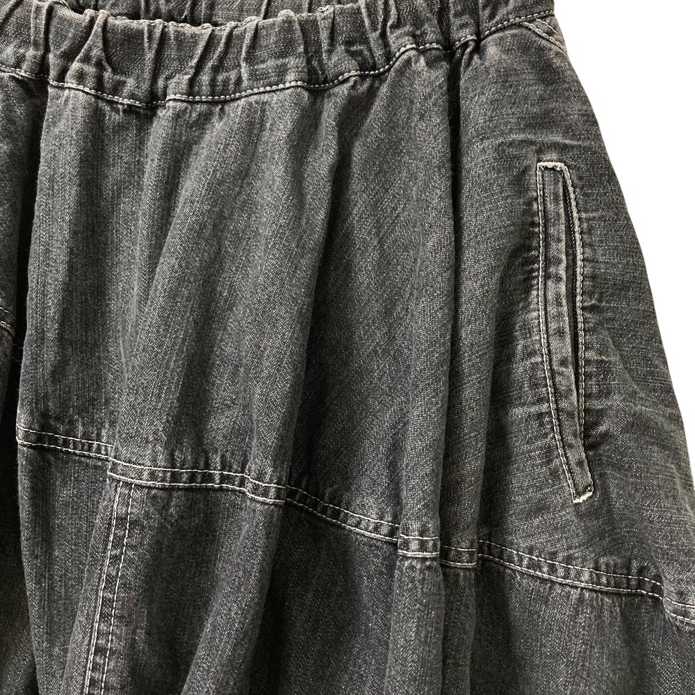 BLACK COMME des GARCONS Penguin Sarouel Denim Pants Size S Black Women USED