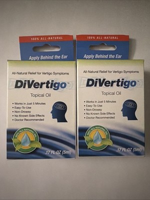 2 Pack (5 ml each) DIVERTIGO TOPICAL OIL  VERTIGO RELIEF LIQUID DROPS EXP 2029+