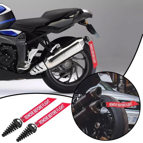 2x Universal Motorcycle Dirt Bike Wash Plug Silencer Exhaust Muffler Pipe H3T3 - Picture 2 of 11