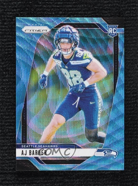 2024 Panini Prizm Rookies Blue Wave Prizm 176/230 AJ Barner #304 Rookie RC