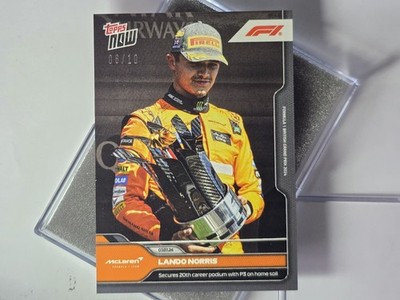 /10 Lando Norris 20th Career Podium McLaren Papaya WDC Topps Now F1 #41 Parallel